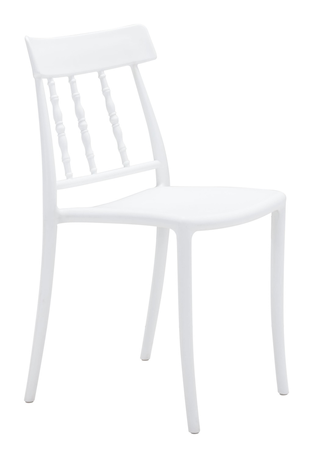 17.7" x 20.7" x 33.1" White, Plastic, Dining Chair - Set of 2