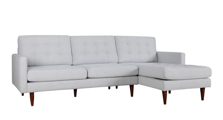 105" X 61" X 38" Beige Polyester Raf Sectional