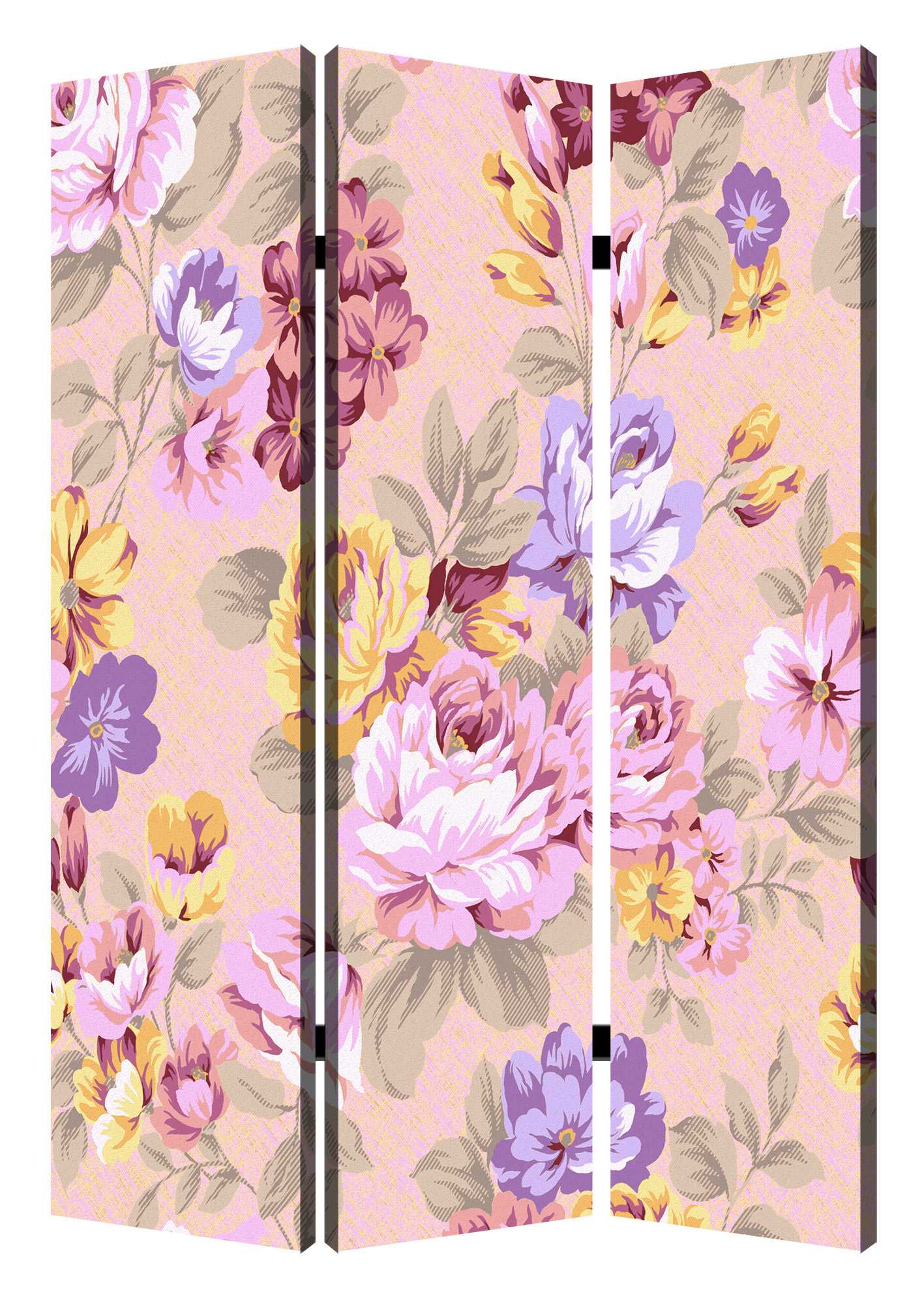 1" x 48" x 72" Multi Color Floral Pattern Screen