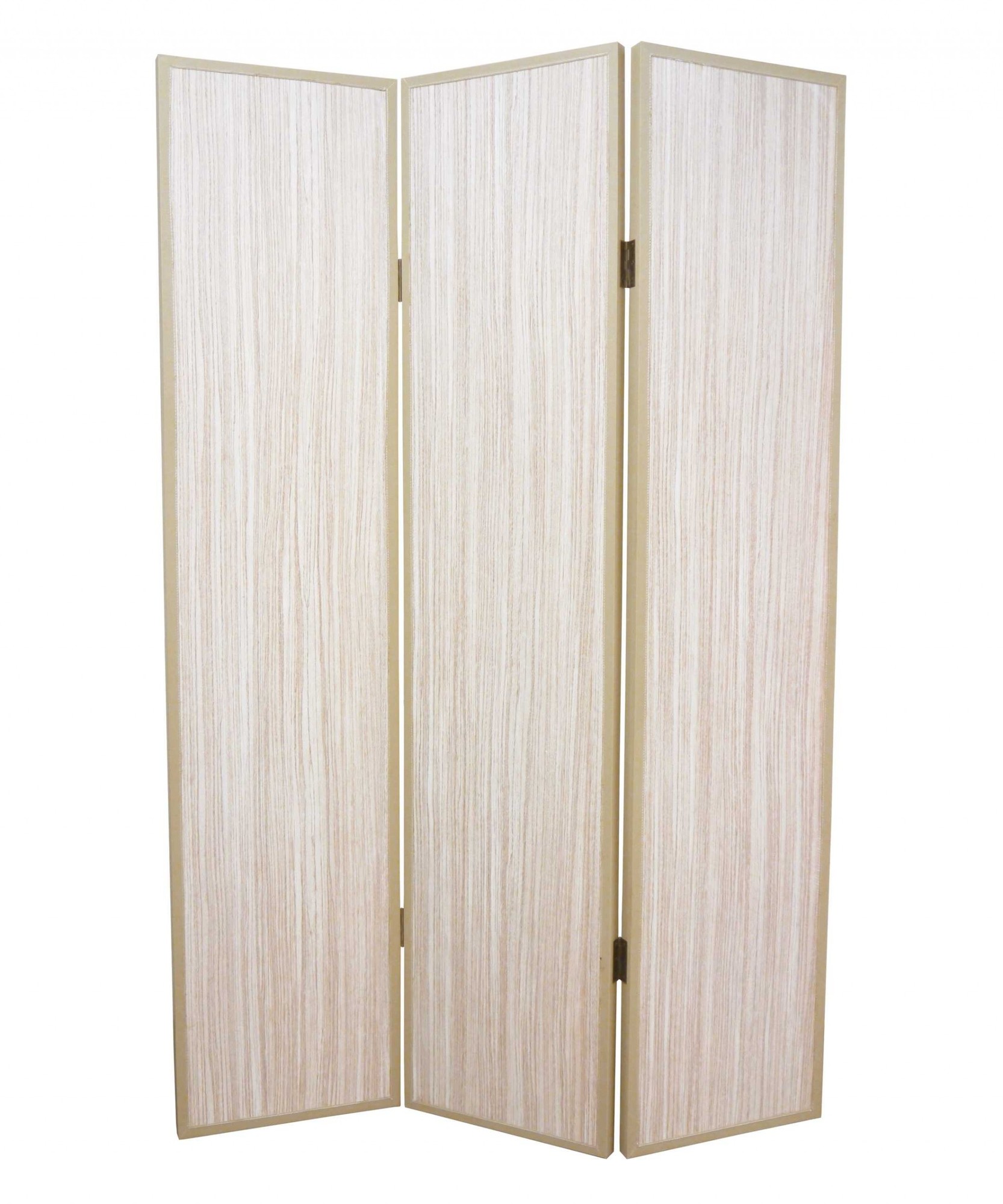 1" x 47" x 71" Beige Wood Screen