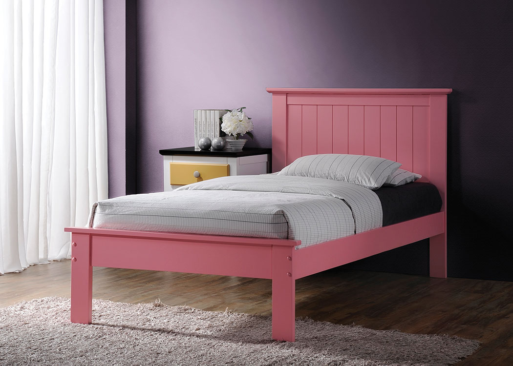 Prentiss Twin Bed, Pink