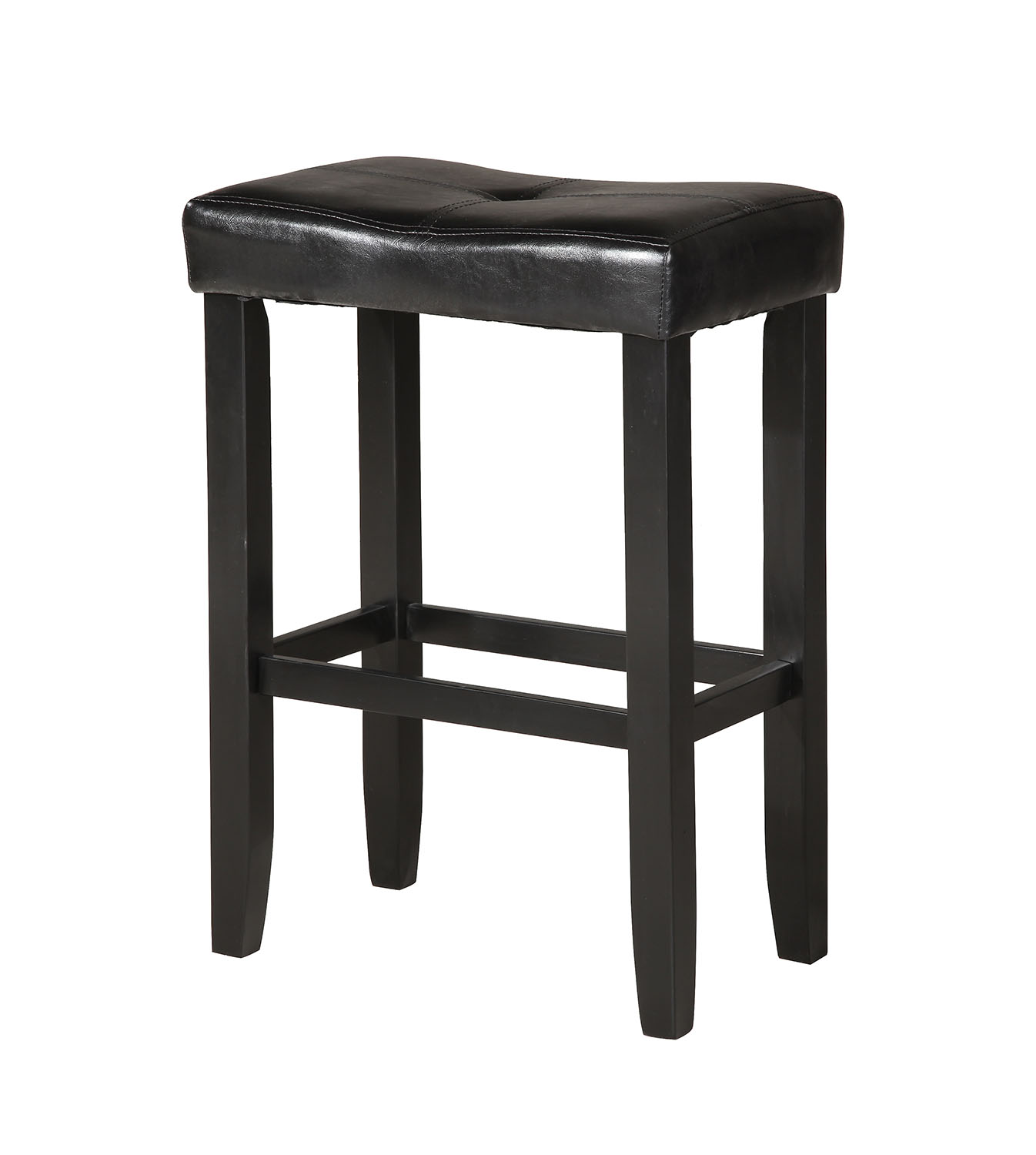 21" X 14" X 24" 2pc Black And Black Swivel Counter Height Stool