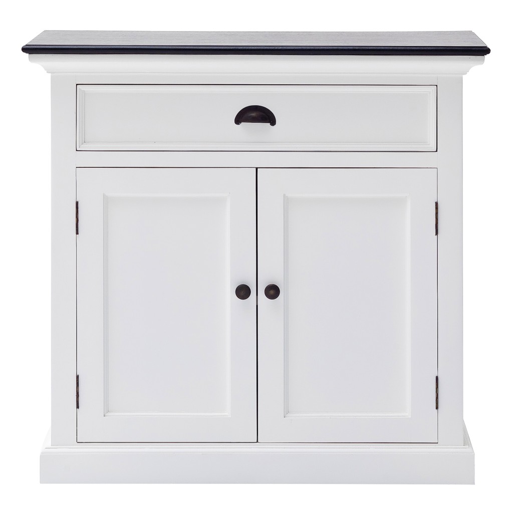 Modern Farmhouse Black and White Accent Cabinet
