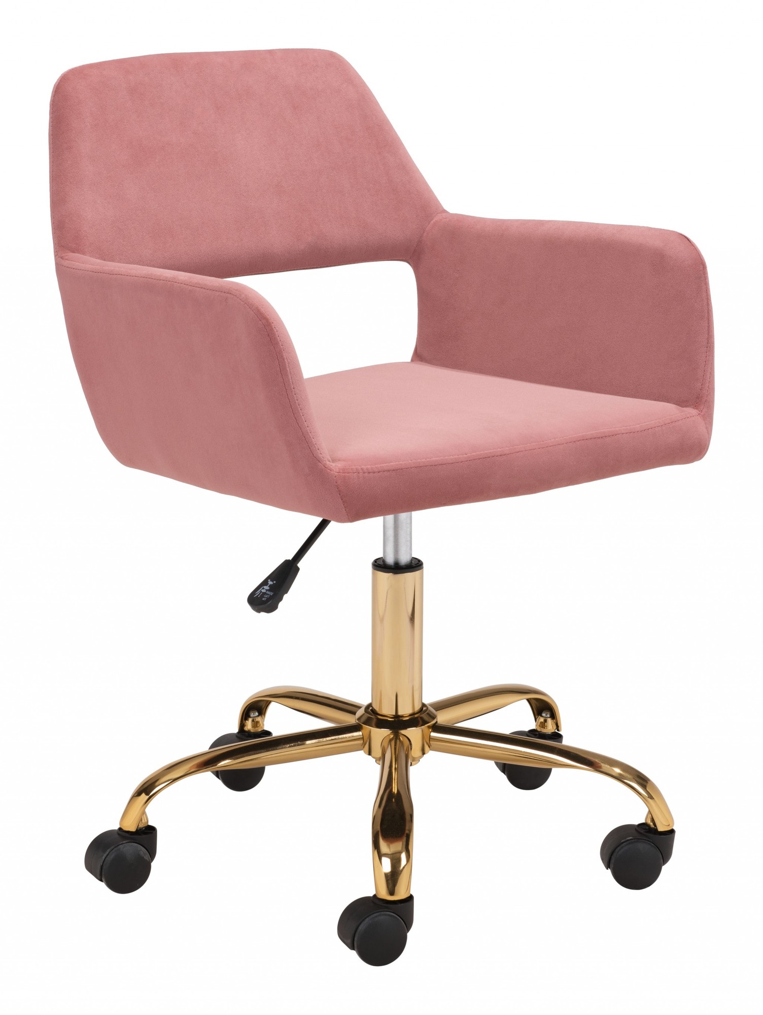 Boho Glam Pink and Gold Rolling Office Chair