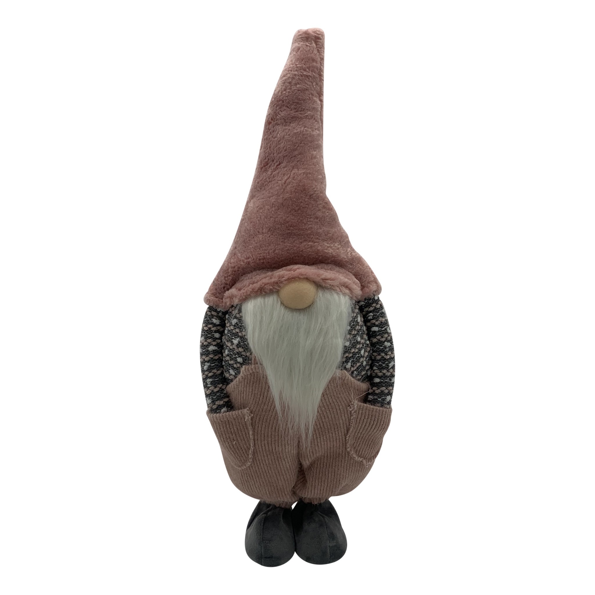 Pale Pink Hands in Pockets Standing Gnome