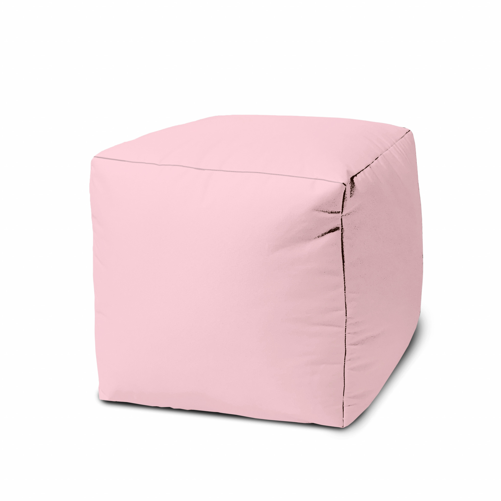 17 Cool Pastel Pink Solid Color Indoor Outdoor Pouf Ottoman