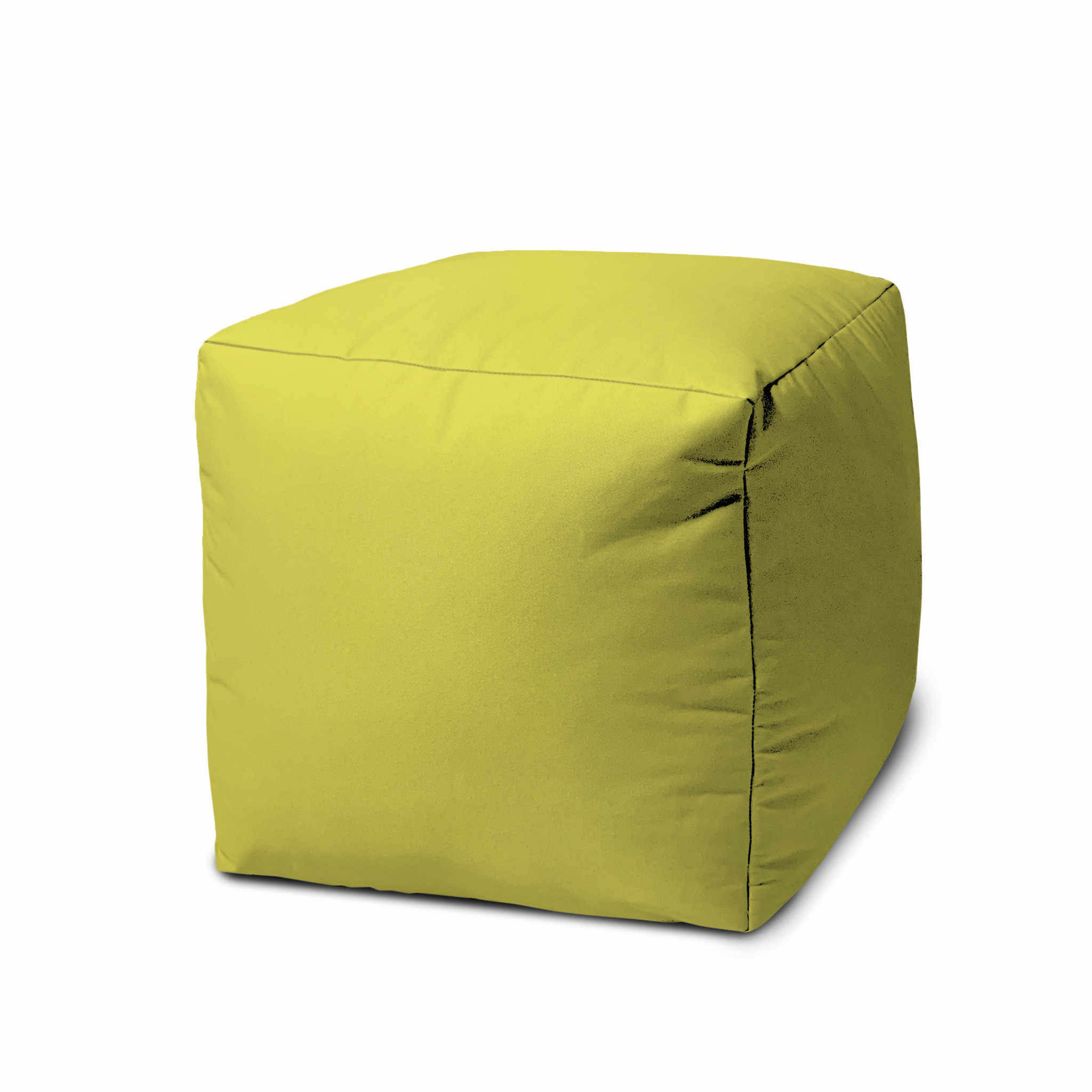 17 Cool Dark Mustard Yellow Solid Color Indoor Outdoor Pouf Cover