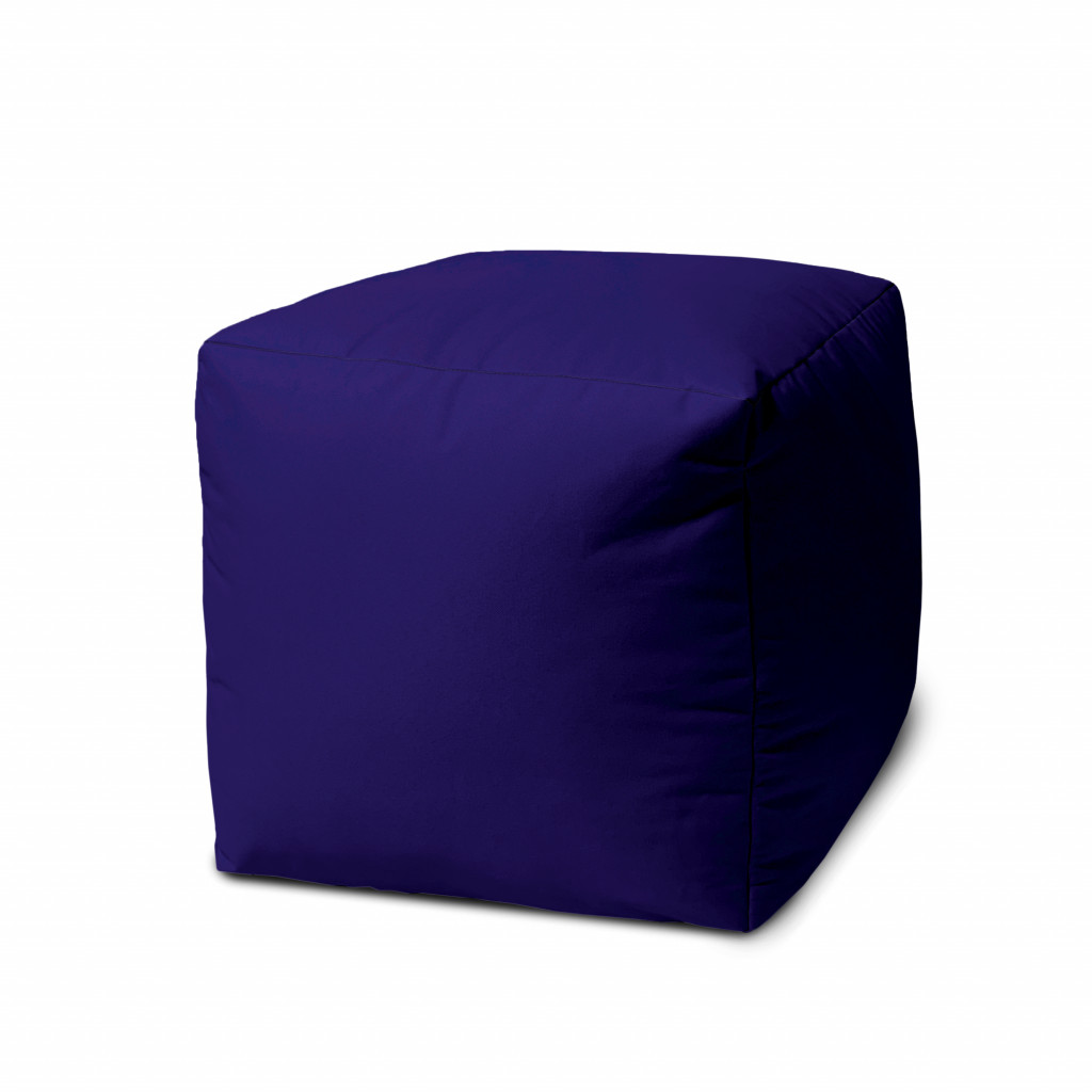 17 Cool Deep Purple Solid Color Indoor Outdoor Pouf Cover