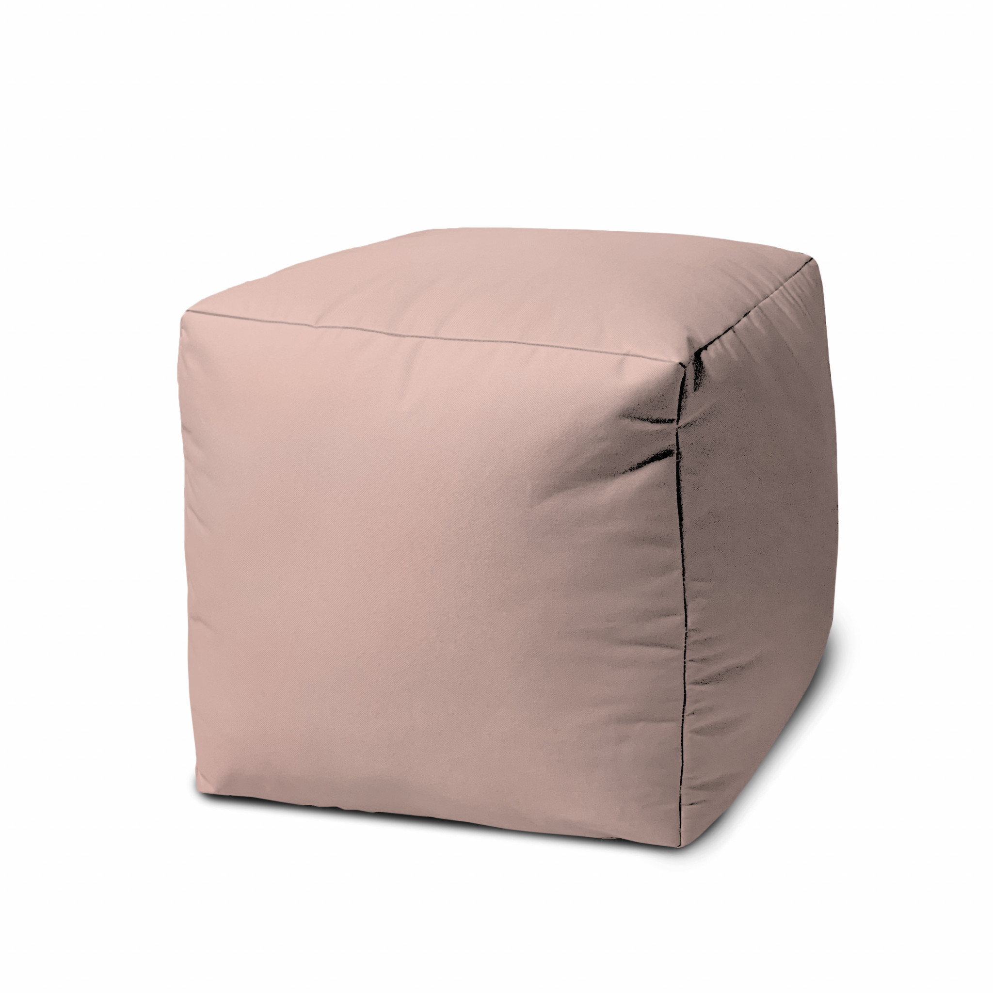 17 Cool Pale Pink Blush Solid Color Indoor Outdoor Pouf Cover