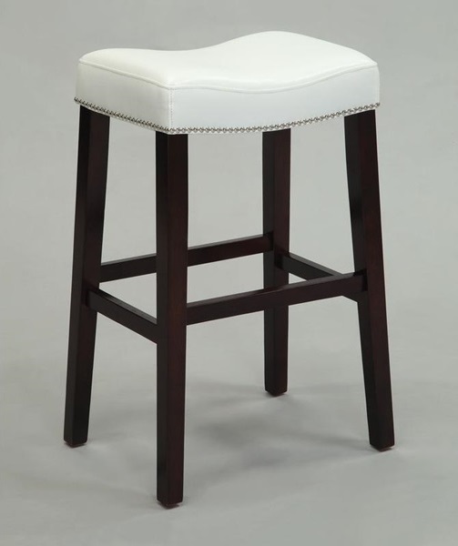 19" X 14" X 26" 2pc White And Espresso Counter Height Stool