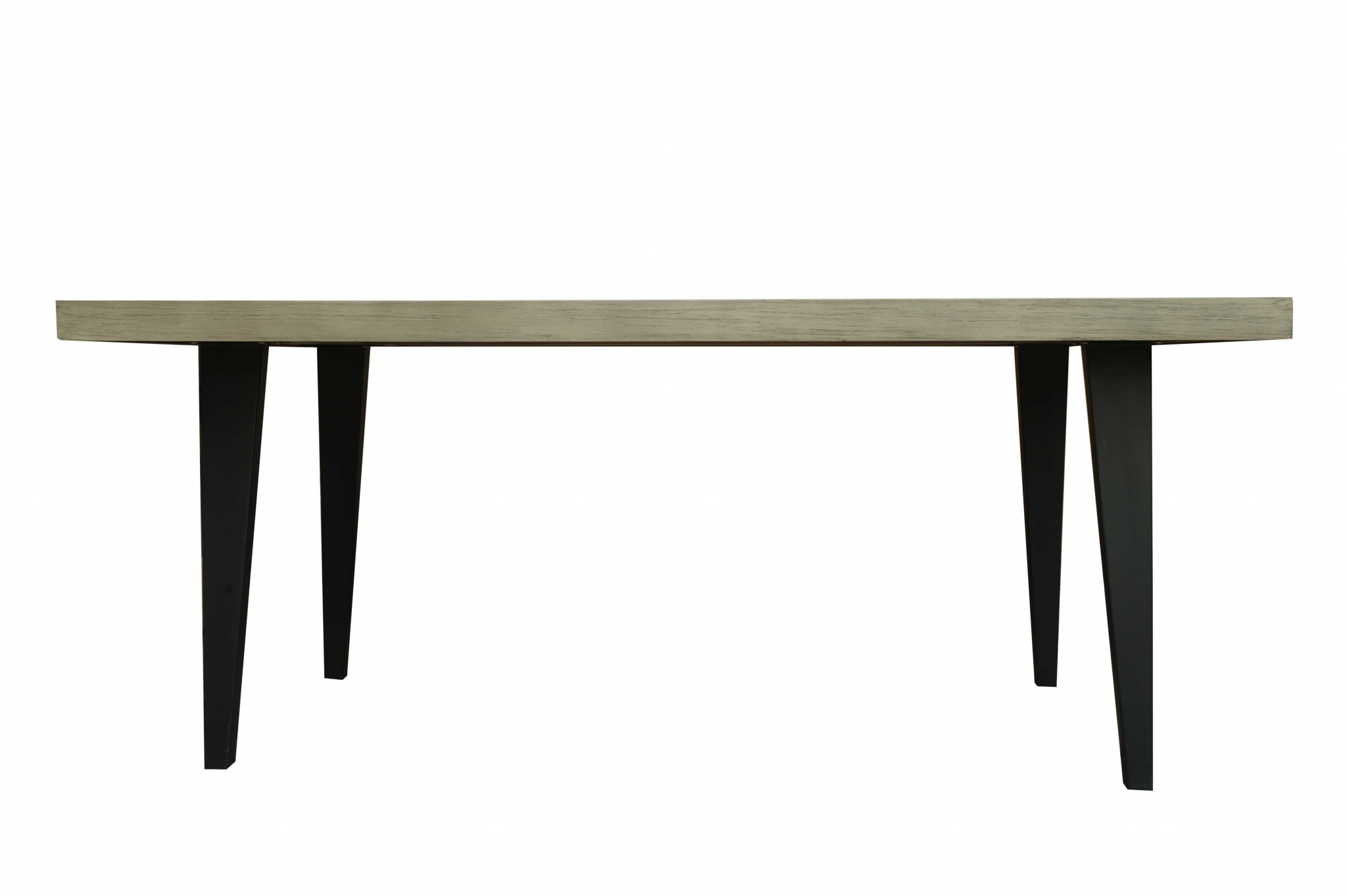 38" X 72" X 30" Black Acacia Wood Rectangle Dining Table Large