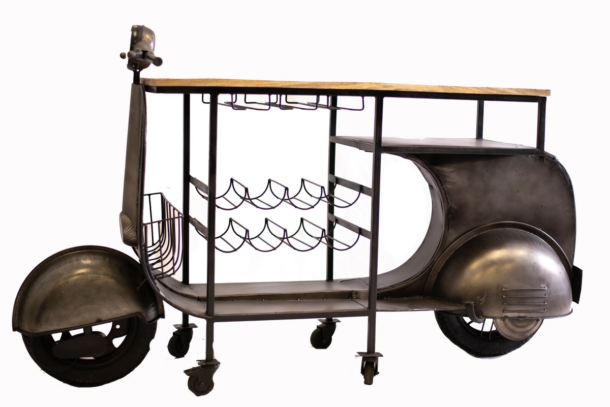 24" X 69" X 40.5" Silver Scooter Bar
