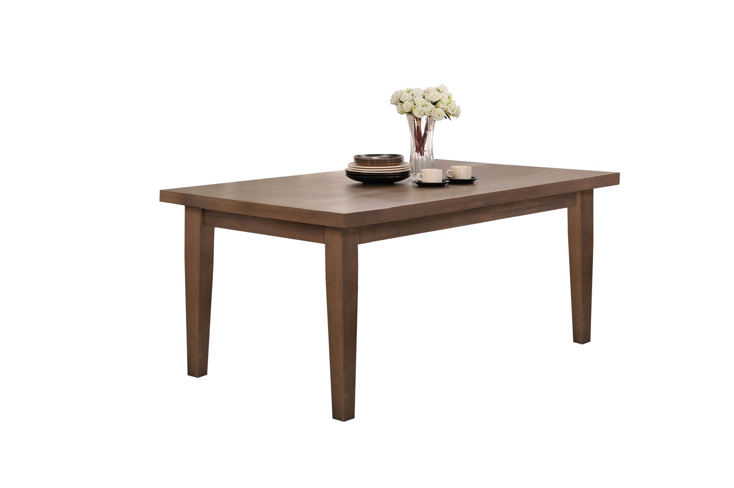 Wooden Top Weathered Oak Finish Dining Table