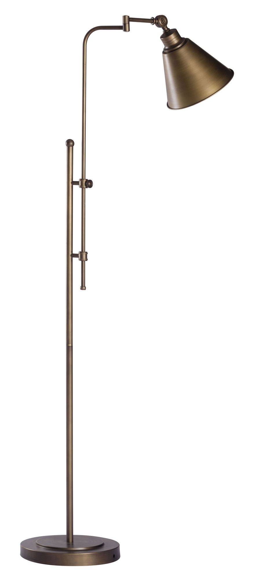 23.6" x 11.8" x 65" Brushed Bronze, Metal, Floor Lamp