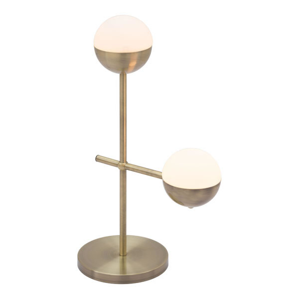 13.8" X 6.7" X 22" Metal With Round Base Table Lamp