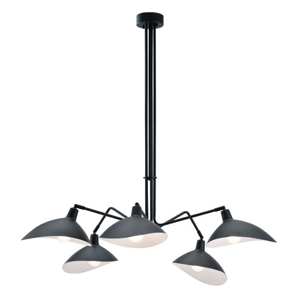 47.2" X 47.2" X 43.3" Black Metal Ceiling Lamp