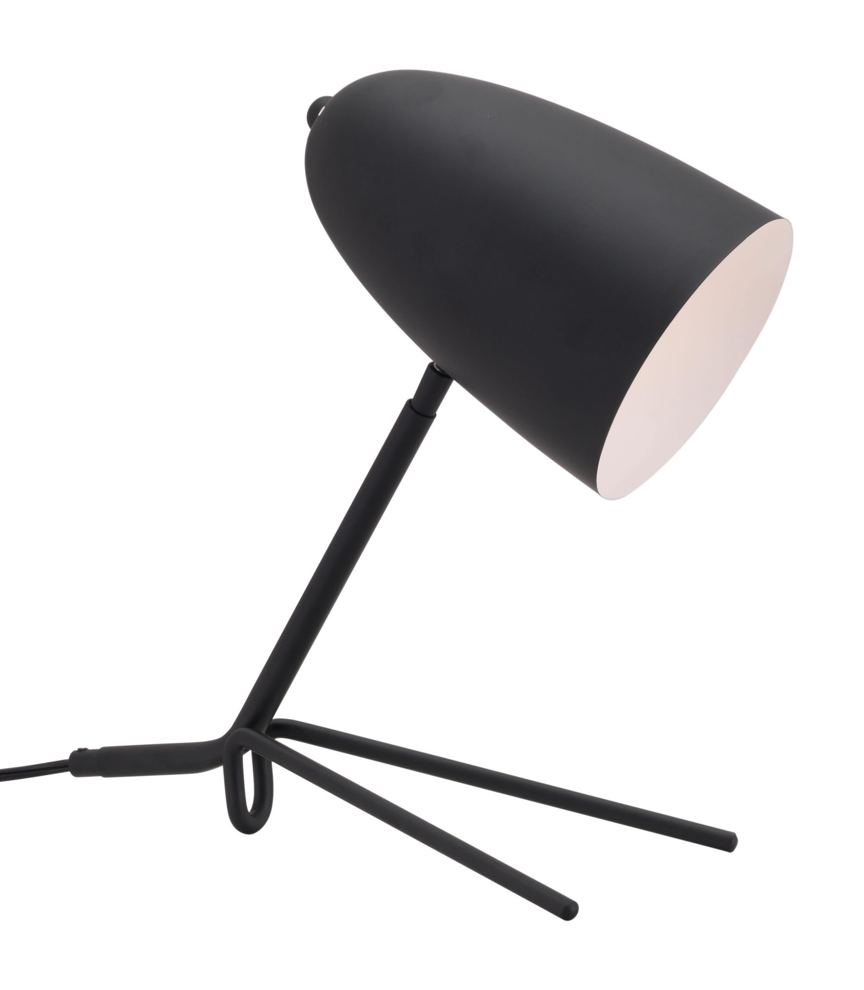 15.4" x 6.7" x 15" Matte Black, Steel, Table Lamp