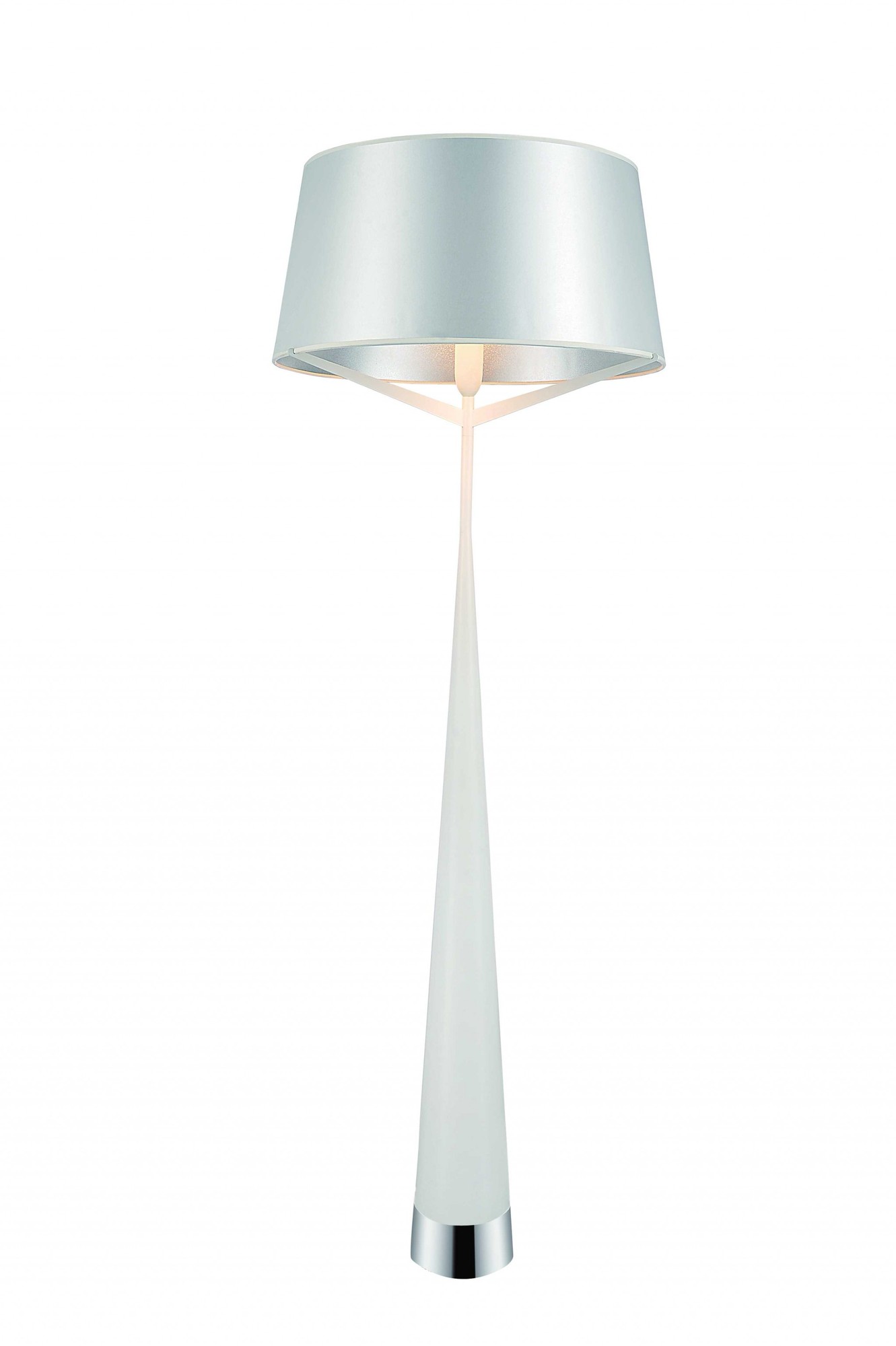 24" X 24" X 67" White Carbon Floor Lamp