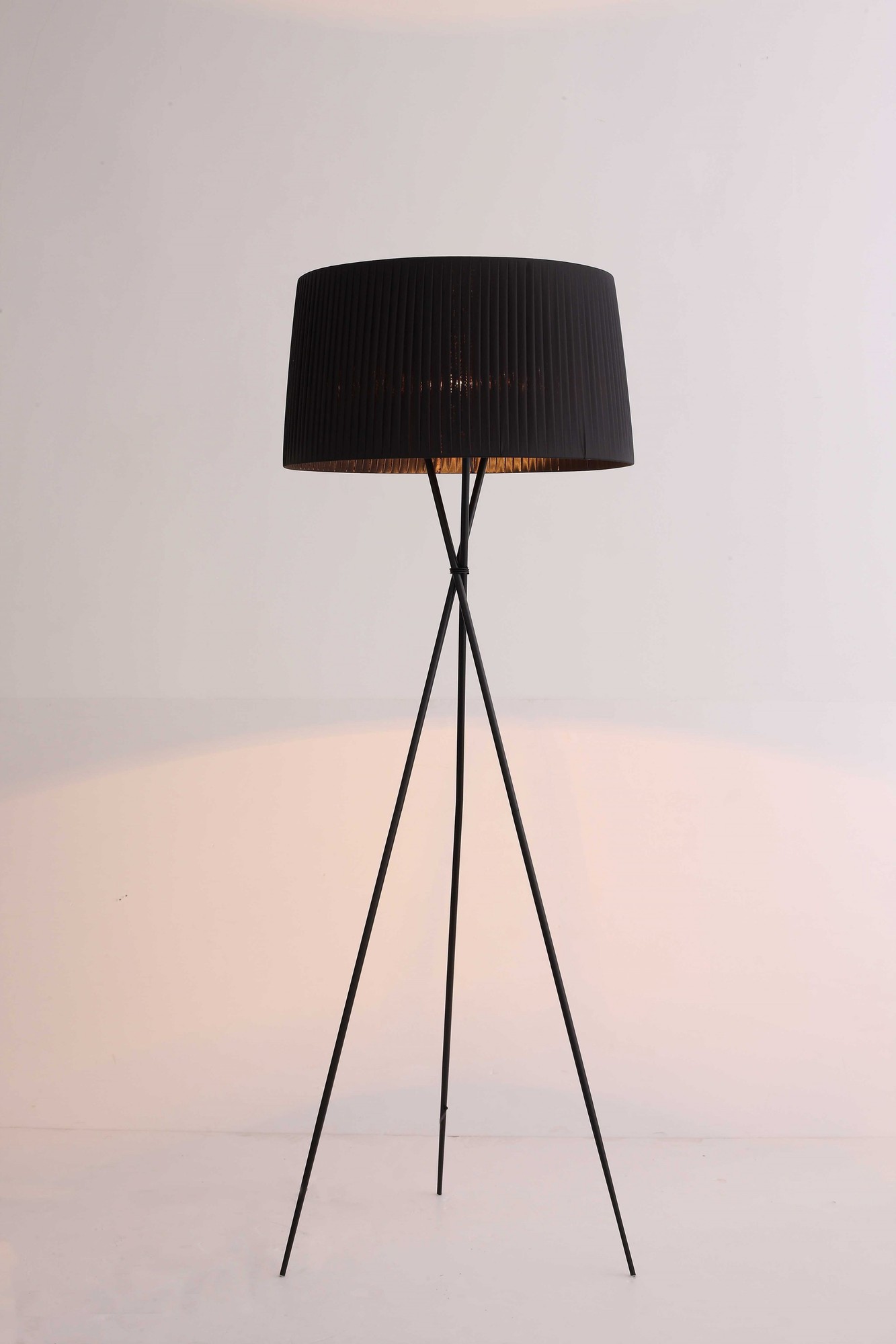 20" X 20" X 69" Black Carbon Floor Lamp