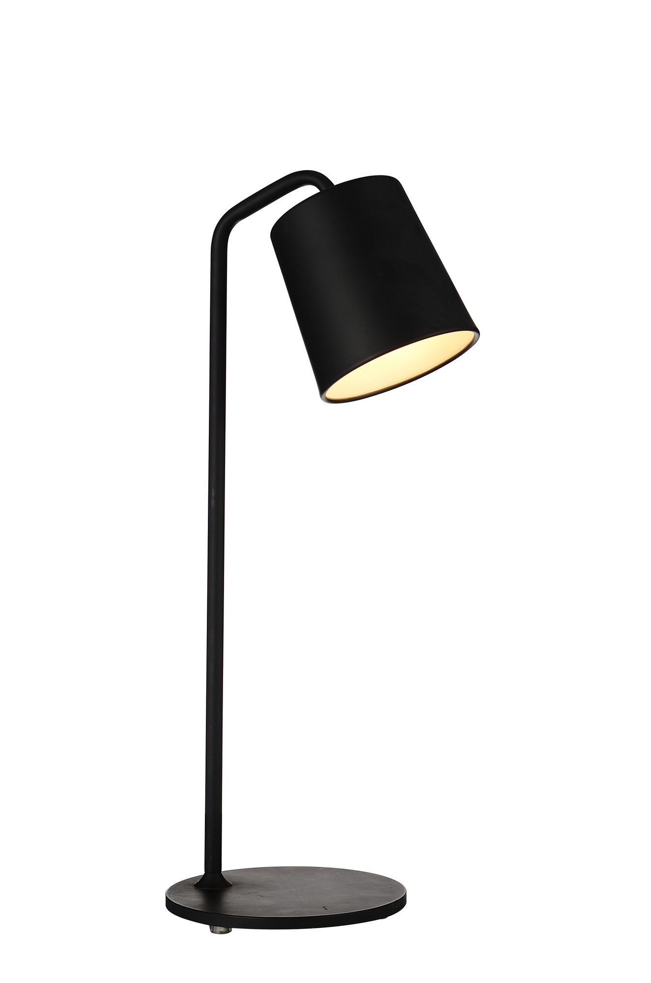 5" X 5" X 23" Black Carbon Steel Table Lamp