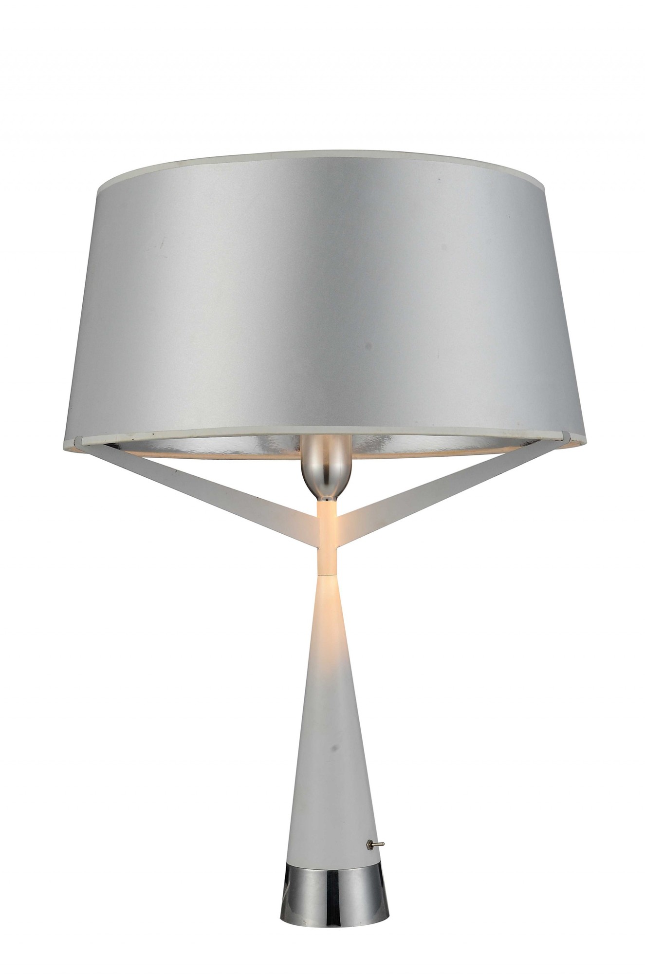16" X 16" X 24" White Carbon Steel Table Lamp