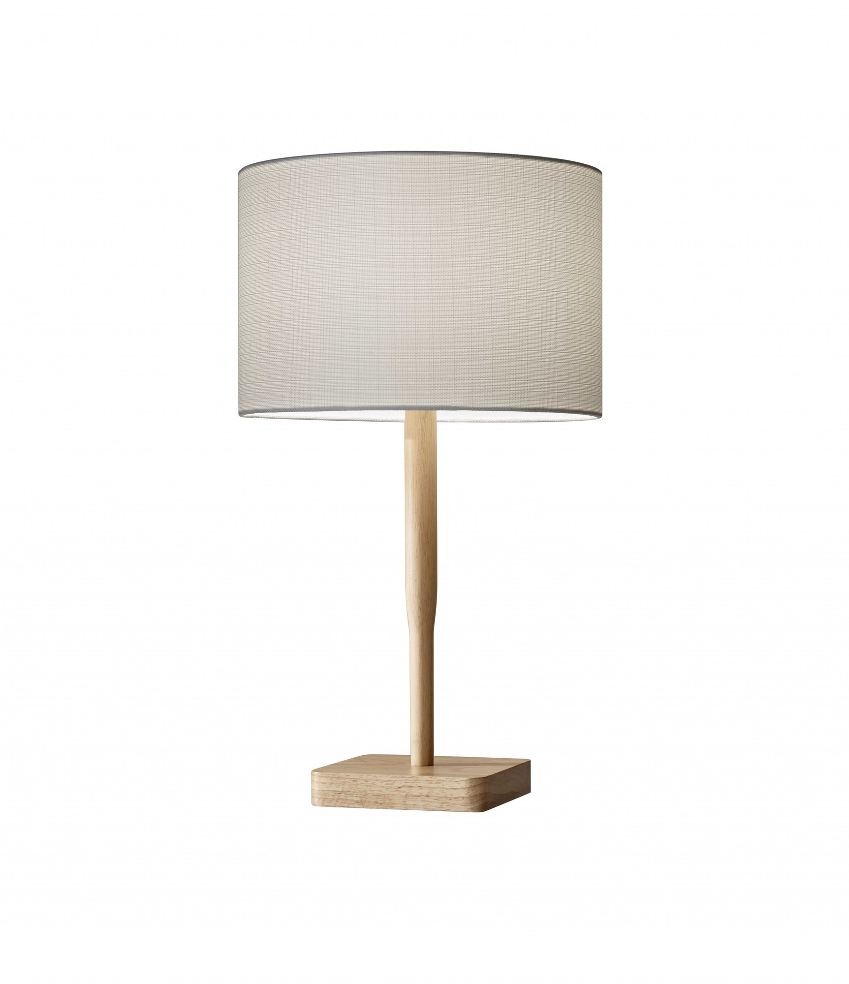 8" X 8" X 21" Natural Wood Table Lamp