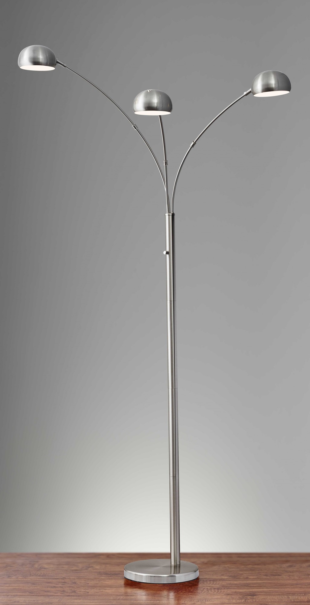 45" X 33" X 84" Brushed steel Metal Arc Lamp