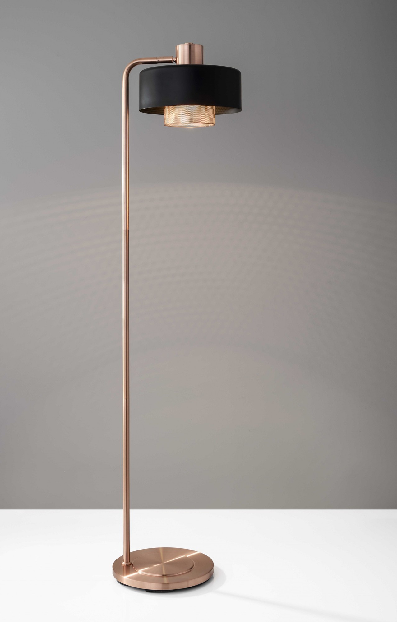 11.5" X 14" X 60" Copper Metal Floor Lamp