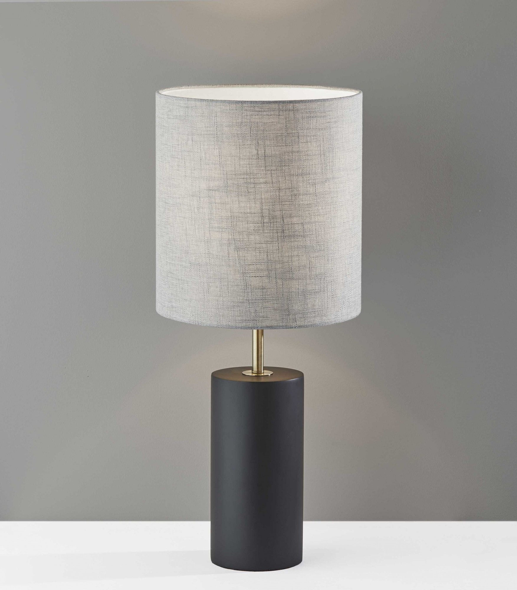 13" X 13" X 30.5" Black Wood Table Lamp