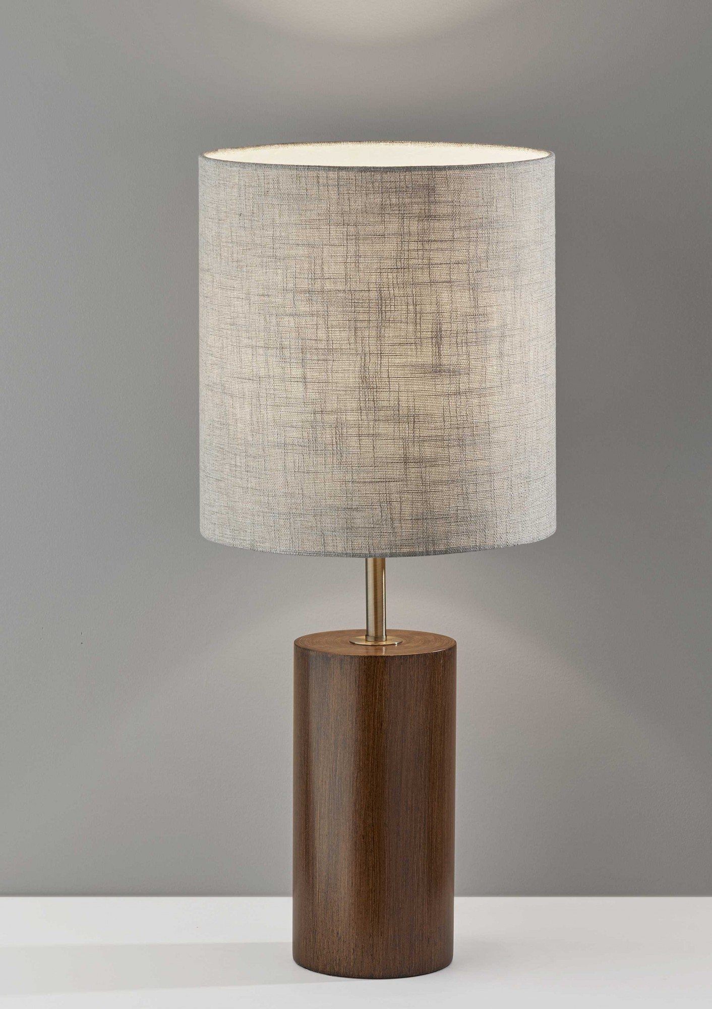 13" X 13" X 30.5" Walnut Wood Table Lamp