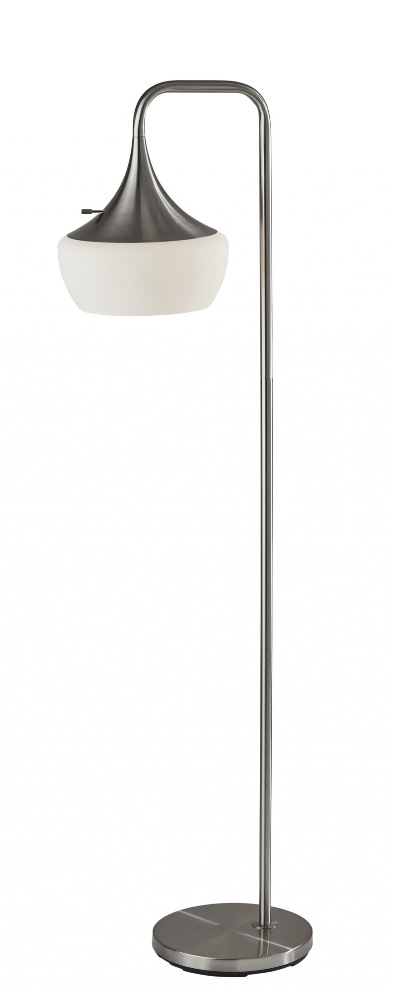 12" X 18" X 63.5" Brushed steel Metal Floor Lamp
