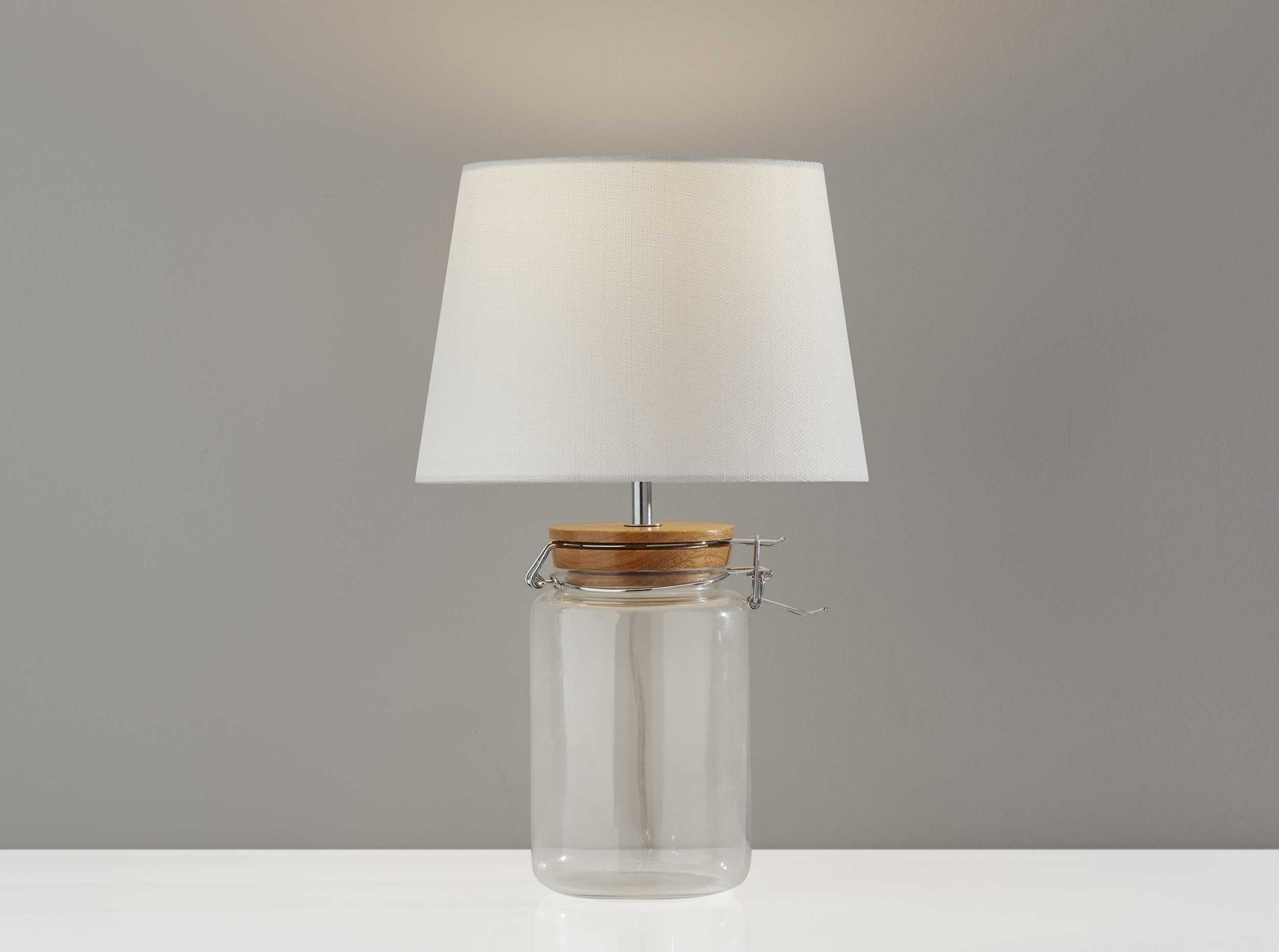 10" X 10" X 16" Clear Jar Table Lamp