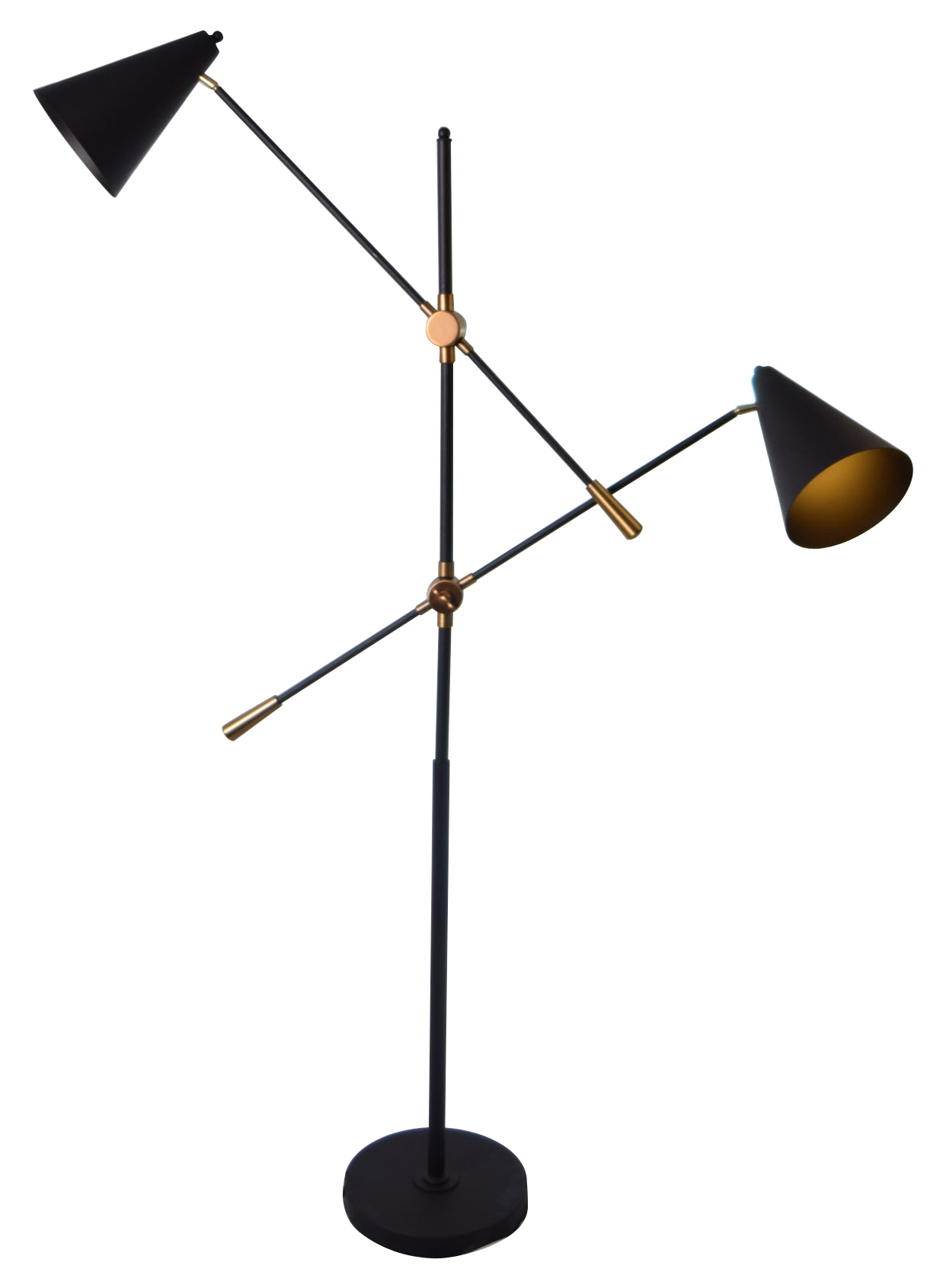 39.5" X 14" X 67" Copper Metal Floor Lamp