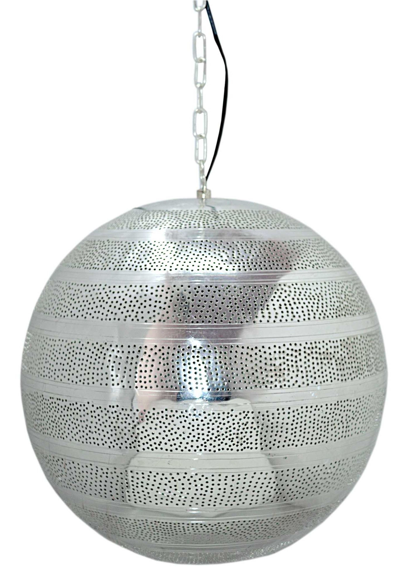 16" X 16" X 17" Silver Aluminium Iron Pendant Lamp