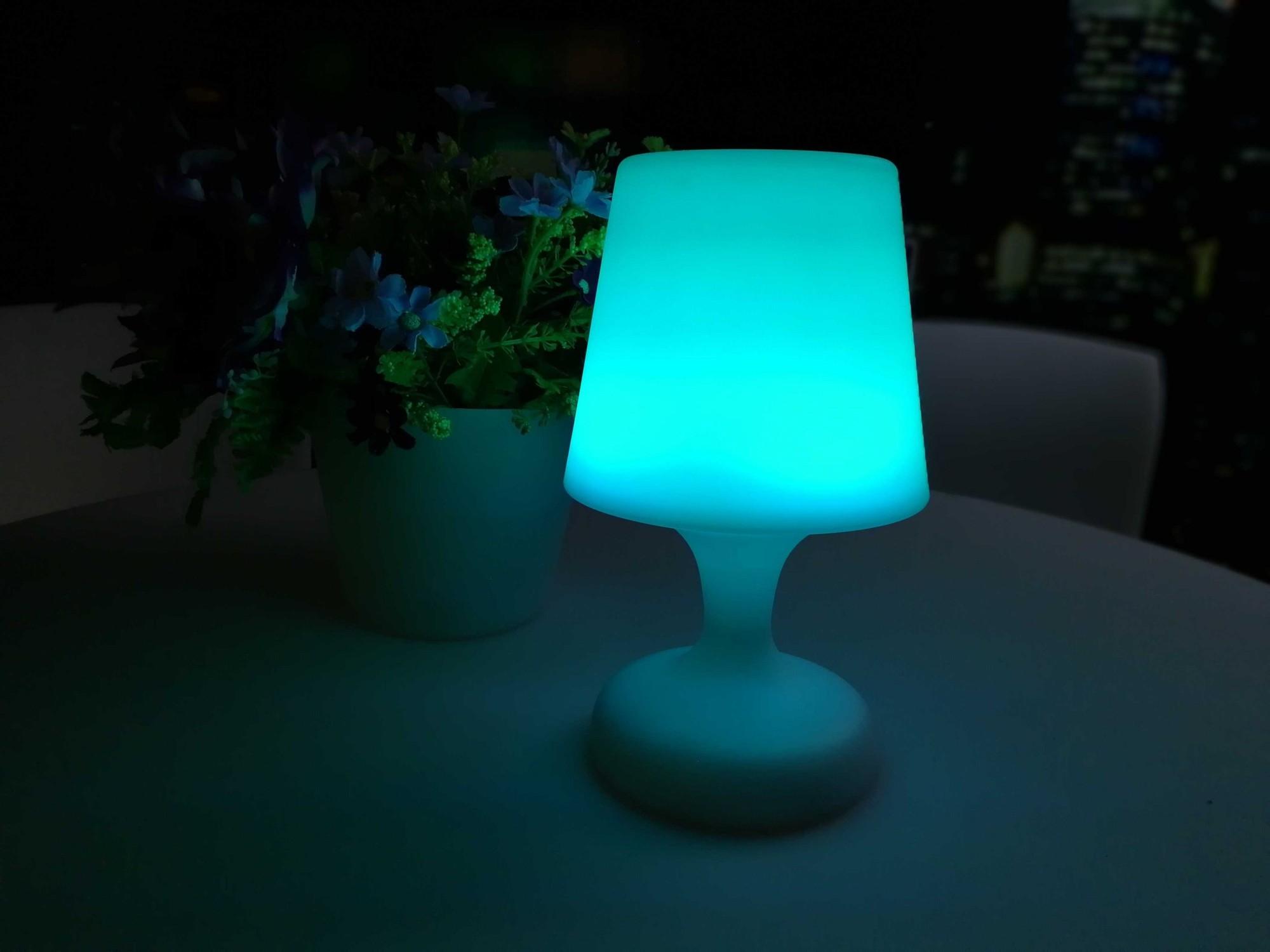 11" X 5" X 6" Multi PE Plastic LED Table Lamp with Bluetooth Speaker