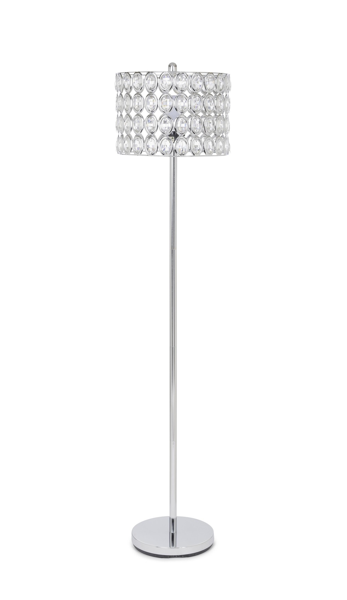 62" Round Shade Crystal Glam Floor Lamp