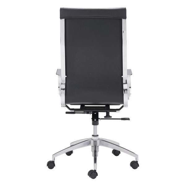 27.6" X 27.6" X 45.3" Black Leatherette Back Office Chair
