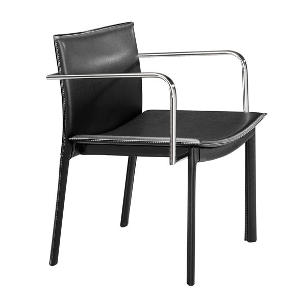 24" X 22" X 28" 2 Pcs Black Leatherette Conference Chair