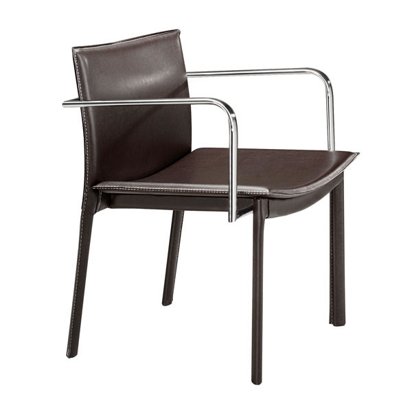 24" X 22" X 28" 2 Pcs Espresso Leatherette Conference Chair