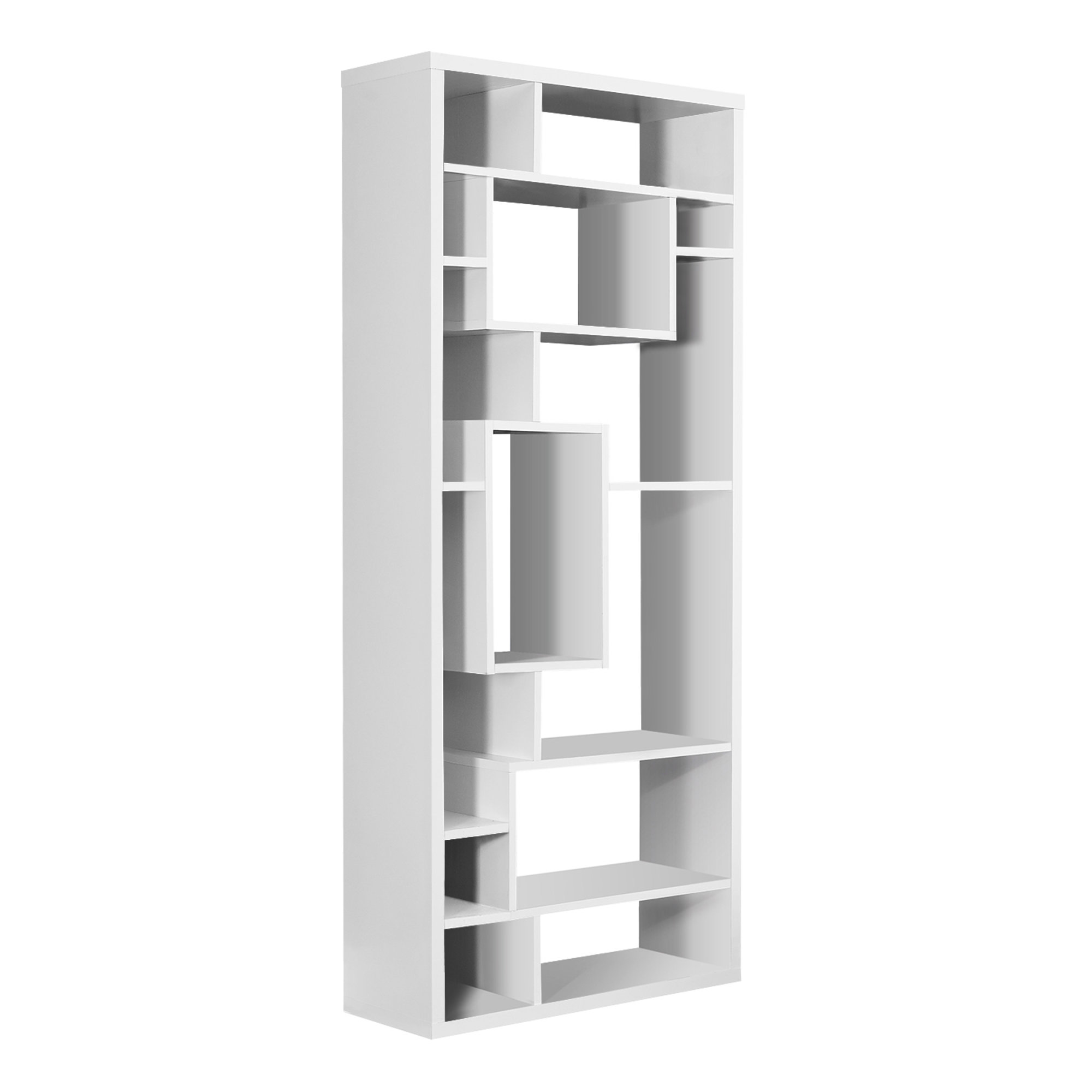 11.75" x 31.5" x 72" White Particle Board Hollow Core Bookcase