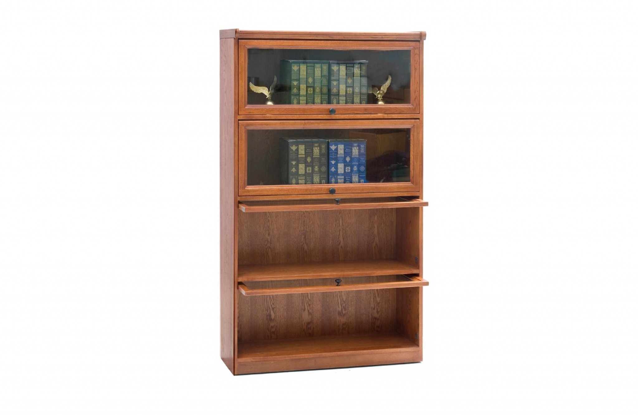 36" X 13" X 59.25" Harvest Oak Hardwood Bookcase
