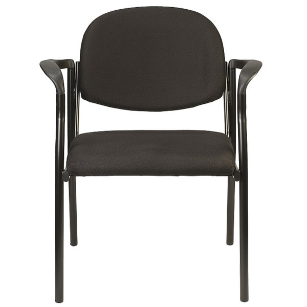 26.8" x 19" x 32" Black Fabric Guest Chair