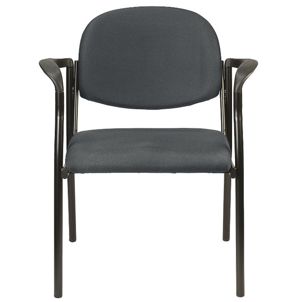 26.8" x 19" x 32" Charcoal Fabric Guest Chair