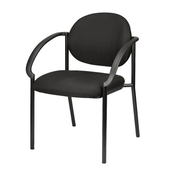 24" x 19.7" x 32.3" Black, Fabric, Stack Chair