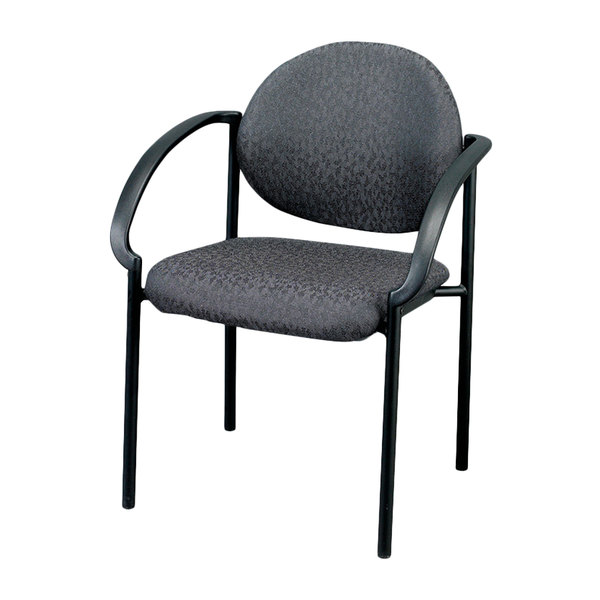 24" x 19.7" x 32.3" Charcoal Fabric Guest Chair