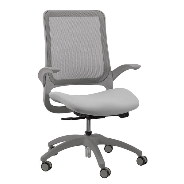 24.4" x 22.4" x 38" Grey Mesh / Fabric Office Chair