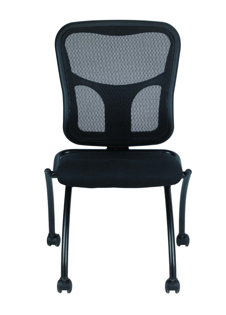 20.5" x 24.5" x 37.5" Black Mesh / Fabric Guest Chair