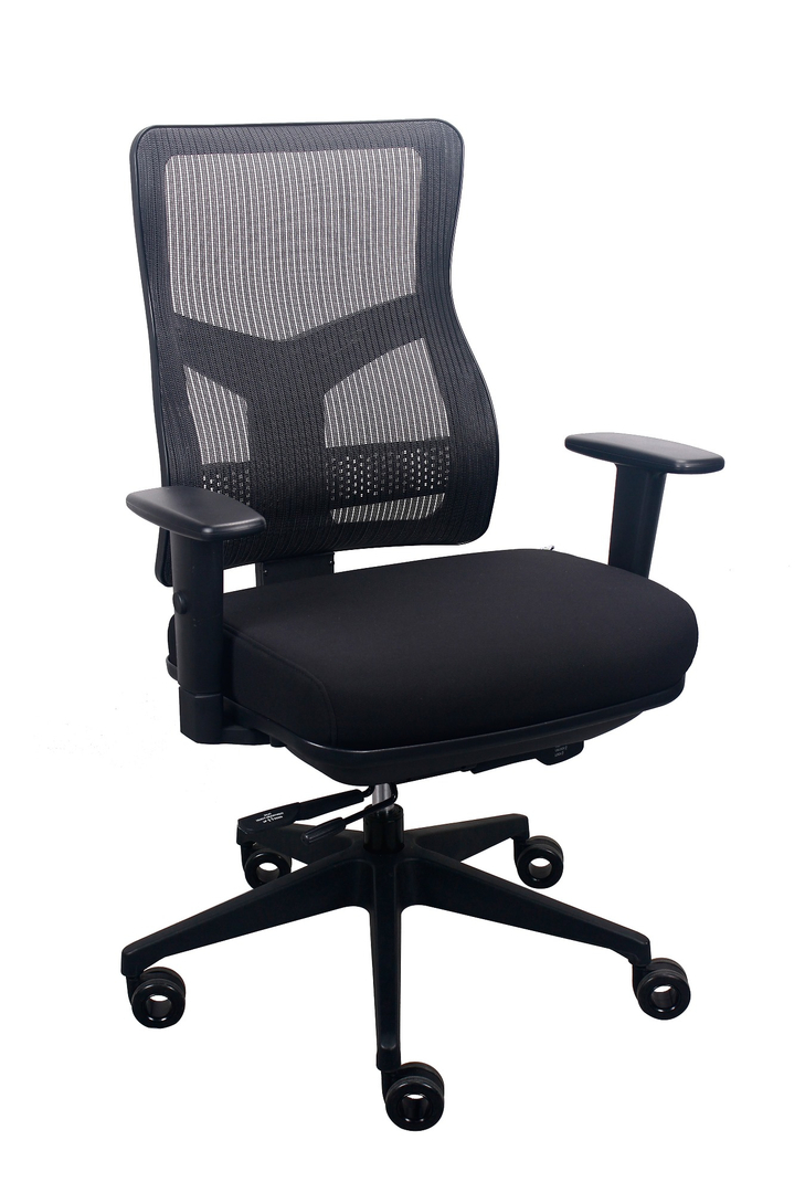 26.5" x 23" x 36.69" Black Mesh / Fabric Chair