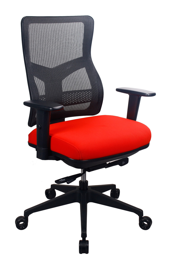 26.5" x 23" x 36.69" Red Mesh / Fabric Chair