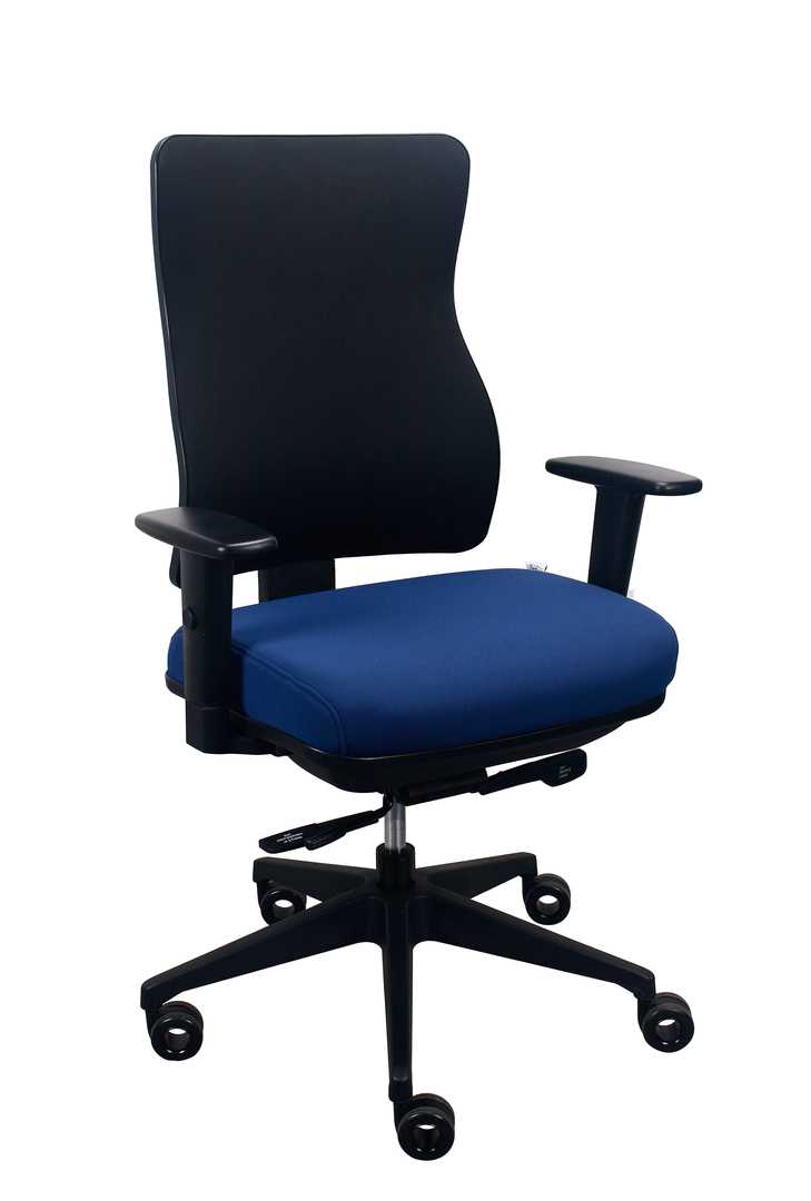 26.5" x 23" x 36.69" Blue Seat Fabric Chair
